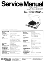 Technics - SL-1300-Mk2 - Service manual 